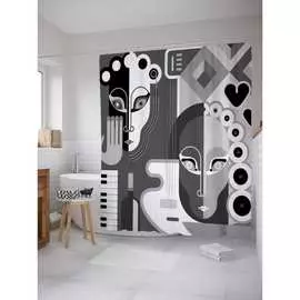 Шторка-занавеска для ванной JOYARTY