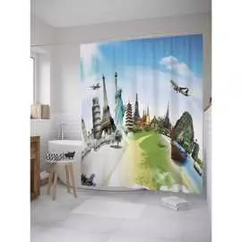 Шторка-занавеска для ванной JOYARTY