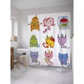 Шторка-занавеска для ванной JOYARTY