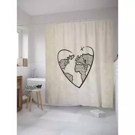 Шторка-занавеска для ванной JOYARTY