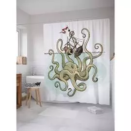 Шторка-занавеска для ванной JOYARTY