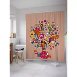 Шторка-занавеска для ванной JOYARTY