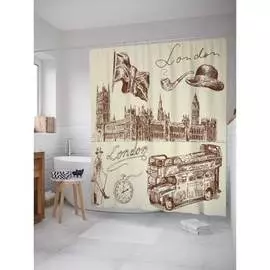 Шторка-занавеска для ванной JOYARTY