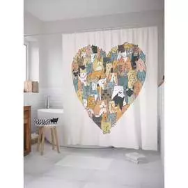 Шторка-занавеска для ванной JOYARTY