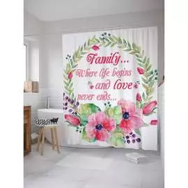 Шторка-занавеска для ванной JOYARTY