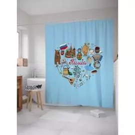 Шторка-занавеска для ванной JOYARTY