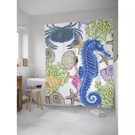 Шторка-занавеска для ванной JOYARTY