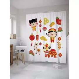 Шторка-занавеска для ванной JOYARTY