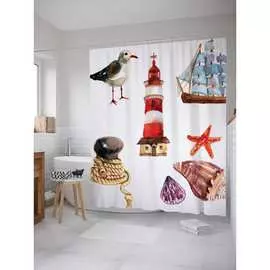 Шторка-занавеска для ванной JOYARTY