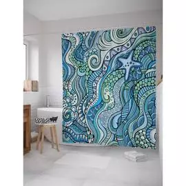 Шторка-занавеска для ванной JOYARTY