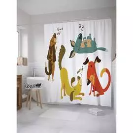 Шторка-занавеска для ванной JOYARTY