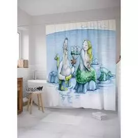 Шторка-занавеска для ванной JOYARTY