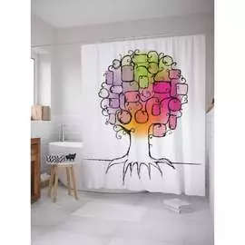 Шторка-занавеска для ванной JOYARTY