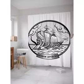 Шторка-занавеска для ванной JOYARTY