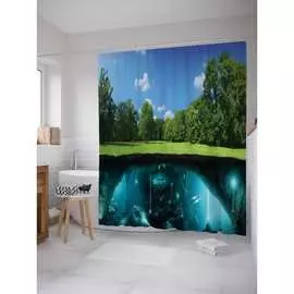 Шторка-занавеска для ванной JOYARTY