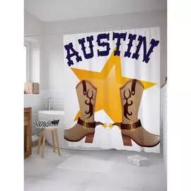 Шторка-занавеска для ванной JOYARTY