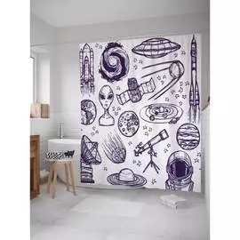 Шторка-занавеска для ванной JOYARTY