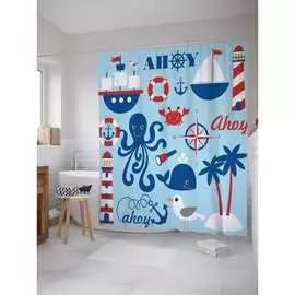 Шторка-занавеска для ванной JOYARTY