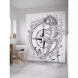 Шторка-занавеска для ванной JOYARTY