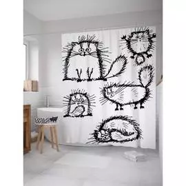 Шторка-занавеска для ванной JOYARTY