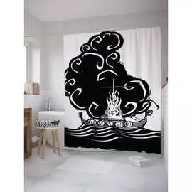 Шторка-занавеска для ванной JOYARTY