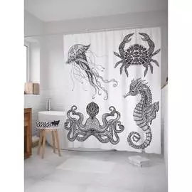 Шторка-занавеска для ванной JOYARTY