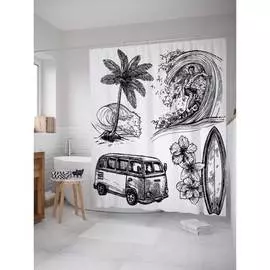 Шторка-занавеска для ванной JOYARTY