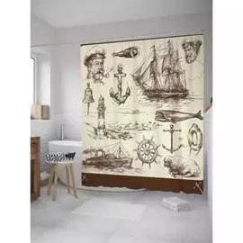 Шторка-занавеска для ванной JOYARTY