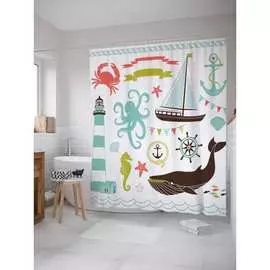 Шторка-занавеска для ванной JOYARTY