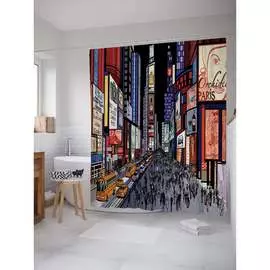 Шторка-занавеска для ванной JOYARTY