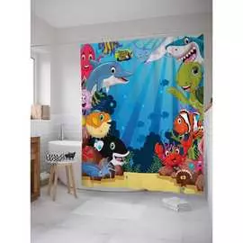 Шторка-занавеска для ванной JOYARTY