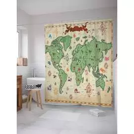 Шторка-занавеска для ванной JOYARTY