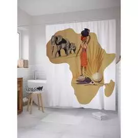 Шторка-занавеска для ванной JOYARTY