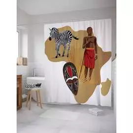 Шторка-занавеска для ванной JOYARTY