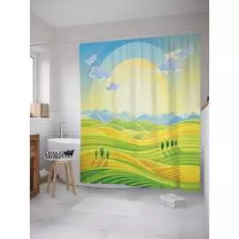 Шторка-занавеска для ванной JOYARTY