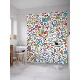 Шторка-занавеска для ванной JOYARTY