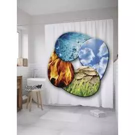 Шторка-занавеска для ванной JOYARTY