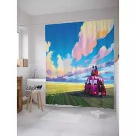 Шторка-занавеска для ванной JOYARTY