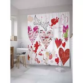 Шторка-занавеска для ванной JOYARTY