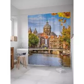 Шторка-занавеска для ванной JOYARTY