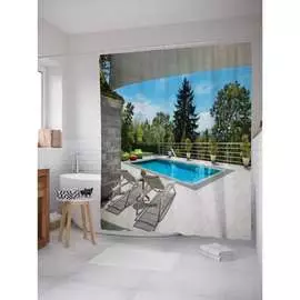 Шторка-занавеска для ванной JOYARTY