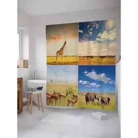 Шторка-занавеска для ванной JOYARTY