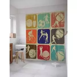 Шторка-занавеска для ванной JOYARTY