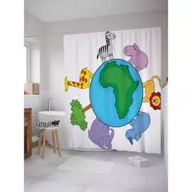 Шторка-занавеска для ванной JOYARTY