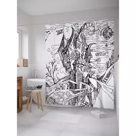 Шторка-занавеска для ванной JOYARTY