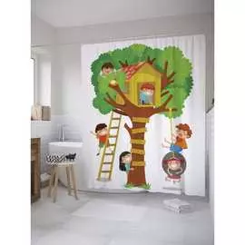 Шторка-занавеска для ванной JOYARTY