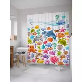 Шторка-занавеска для ванной JOYARTY