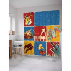 Шторка-занавеска для ванной JOYARTY