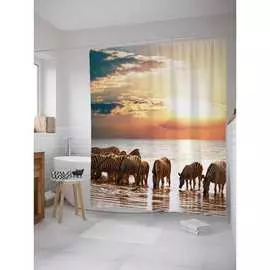 Шторка-занавеска для ванной JOYARTY