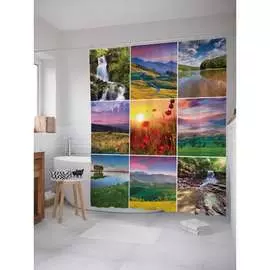 Шторка-занавеска для ванной JOYARTY